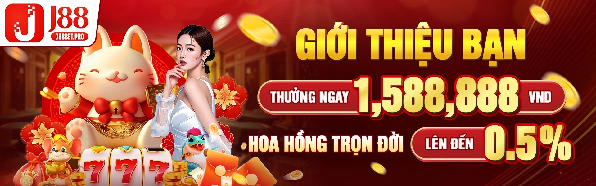 J88 giới thiệu bạn nhận thưởng ngay, có hoa hồng trọn đời